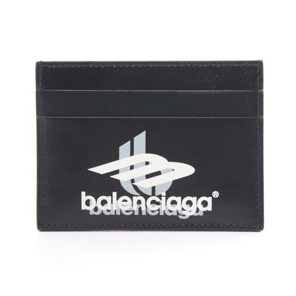 Balenciaga Layered Sports Wallet Leather Black White